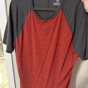Urban Pipeline Red and Black Raglan Tee